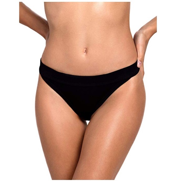 Luxe Ribbed Bikini Set- Black (6 sizes) - Picture 4 of 8